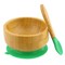 Acorn Baby Bamboo Baby Bowl and Silicone Baby Spoon Set for Solid Food